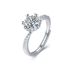 Women Moissanite Ring 1CT Gh Color S925 Diamond Jewelry Silver Wedding Rings