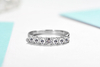 925 Sterling Silver Round Cut Synthetic Moissanite Diamond Fashion Ladies Ring