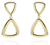 Double Triangle 925 Sterling Silver Gold Plated Women's Earrings