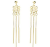 Court Style 925 Sterling Silver Gold-plated Tassel Lady Earrings