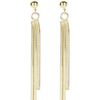 Simple Tassel 925 Sterling Silver Gold Plated Women's Fashion Earrings