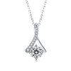 Elegant Moissanite 925 Sterling Silver Wedding Anniversary Pendant