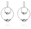 Round Bead 925 Sterling Silver Gold-plated Cute Earrings