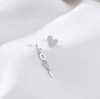 Fashion Letter Design 925 Sterling Silver Plated Women's Cute Earrings