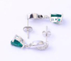 Luxury Mysterious Emerald 925 Sterling Silver Plated Fashion Earrings