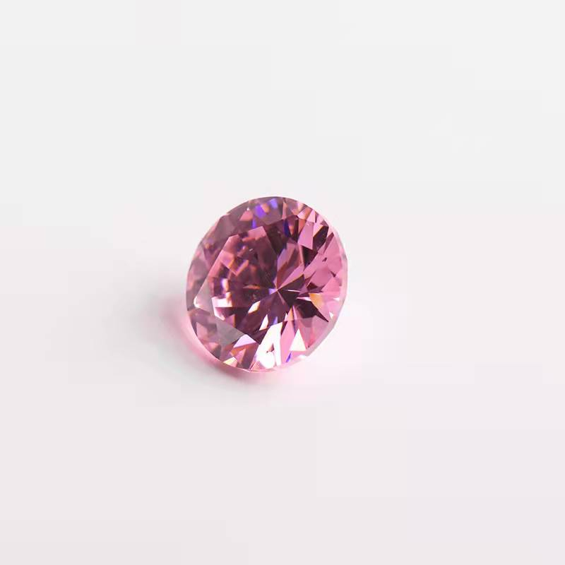 5.0-6.0mm Pink High Quality DEF Round Brilliant Cut Moissanite for Jewellery Making