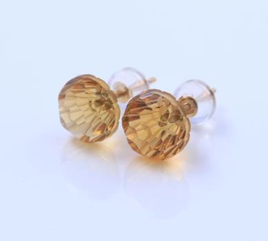 18K-Rose-Gold-Natural-Citrine-Stud-Earring-for-Women-Wedding-Engagement-Jewelry-5-28-Carats-Natural-Citrine-Crystal-Firework-Cut0