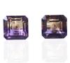 Asscher Purple Colorful Transparent 925 Sterling Silver Gold Plated Earrings