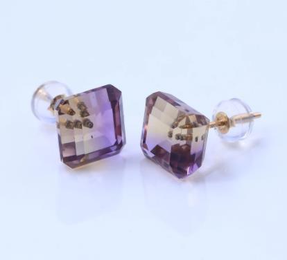 Natural-Ametrine-Rose-Gold-Stud-Earring-Women-Wedding-7-88-Carats-Real-18K-Gold-Earring-Top-Quality-Jewelry-Gift-for-Women-Gift1