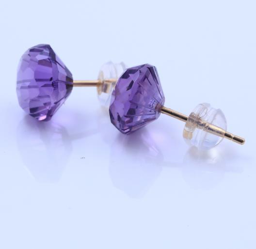 Minimalist Amethyst Earrings 925 Sterling Silver Plated Fashion Earrings