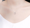 Fashionable New Korean Cosmic Moonstone 925 Silver Necklace Small Fresh Dream Planet