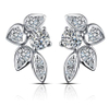 Leaf shaped gem Earrings 925 Sterling Silver Gold Plating Earrings