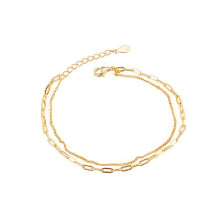 New Korean Version S92 Sterling Silver Bracelet Simple Temperament Female Chain Retro Style Bracelet