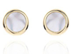 Extremely Simple Style Round 925 Sterling Silver Gold-plated Personalized Earrings