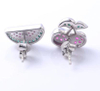 Lovely Fruit Earrings 925 Sterling Silver Gold-plated Gem Earrings