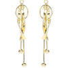 Metal Tassel 925 Sterling Silver Gold Plated Elegant Women's Earrings