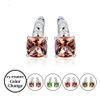 Sparkling Gem 925 Sterling Silver Gold Plated Women's Earrings