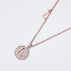 Alphabetic series L Lovely Rose Gold Necklace