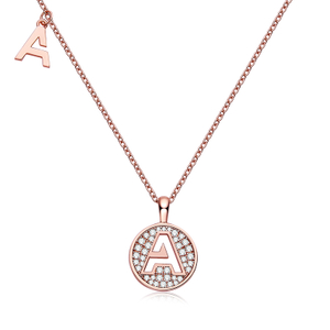 Alphabetic series A Lovely Rose Gold Necklace