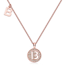 Alphabetic series B Lovely Rose Gold Necklace