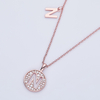 Alphabetic series N Lovely Rose Gold Necklace