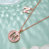 Alphabetic series N Lovely Rose Gold Necklace