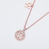 Alphabetic series W Lovely Rose Gold Necklace