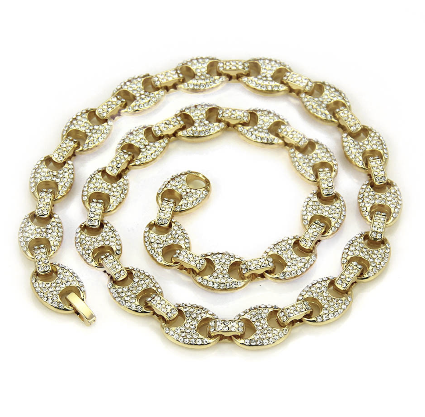 Hip Hop Gold Plated Three Short One Long Cuban Link