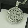 Hip Hop Silver Dollar Pendant Necklace