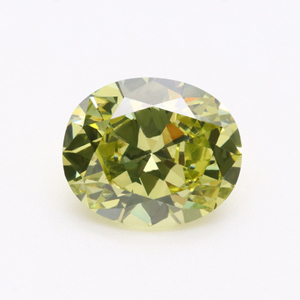 VVS Olive Green 5A Oval 3EX Cubic Zirconia