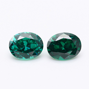 VVS Green 5A Oval 3EX Cubic Zirconia