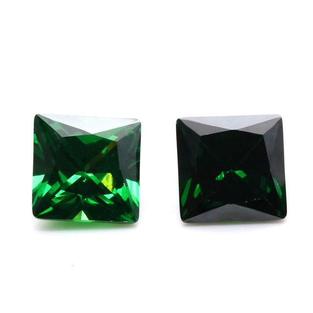 Factory Wholesale 3EX Green VVS Princess Cubic Zirconia