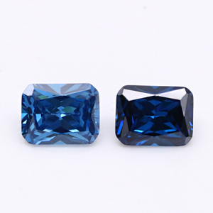 Elegant 3A dark blue high quality rectangular cubic zirconia