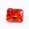 3A Red Bright High Quality Rectangle Cubic Zirconia