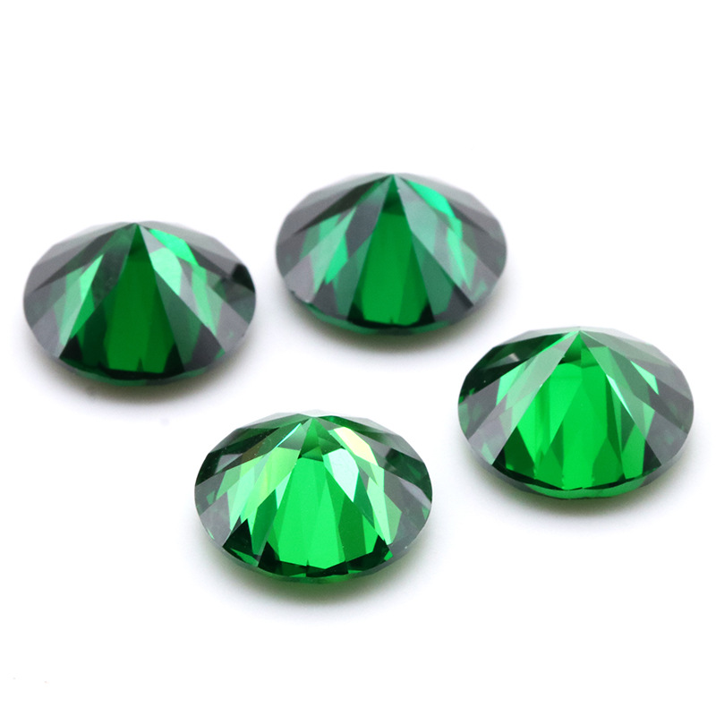 Factory Price 3EX Green VVS Round Cubic Zirconia