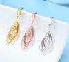 Complicated Metal Thin Chain 925 Sterling Silver Gold Plated Women's Earrings