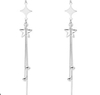 925 Sterling Silver gold-plated tassel Star Earrings