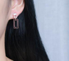 Simple Geometry 925 Sterling Silver Plated Fashion Earrings