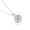 The Latest Factory Price 925 Sterling Silver Plated 14K Platinum Moissanite Necklace