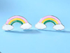 Gorgeous Rainbow 925 Sterling Silver Gold-plated Cute Earrings