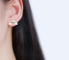 Gorgeous Rainbow 925 Sterling Silver Gold-plated Cute Earrings