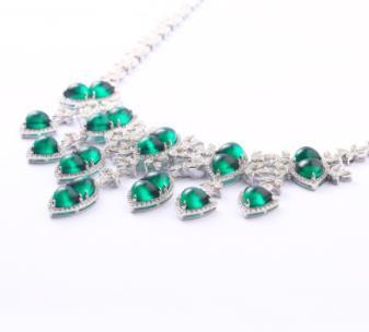 Zambia Jade Necklace 925 Silver Luxury Jewelry Necklace