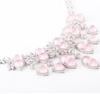 Classic Rose Quartz Necklace 925 Silver Exquisite Jewelry Crystal Gem Luxury Necklace