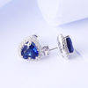 Noble And Elegant Sapphire 925 Sterling Silver Plated Fashion Earrings