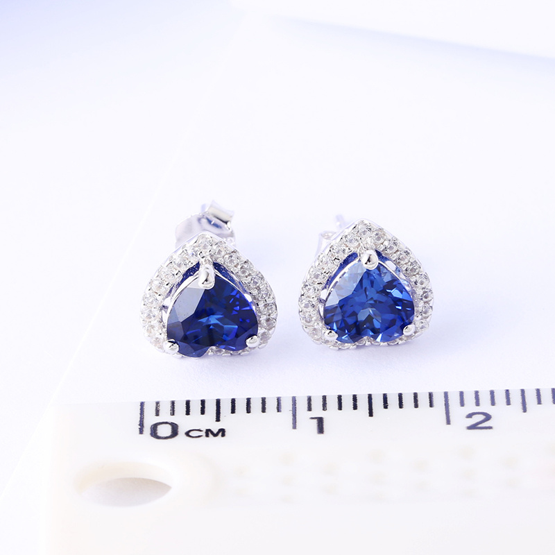 Noble And Elegant Sapphire 925 Sterling Silver Plated Fashion Earrings