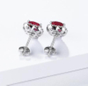 Noble And Elegant Ruby 925 Sterling Silver Plated Fashion Earrings