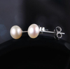 Minimalist Pearl Earrings 925 Sterling Silver Plated Fashion Earrings