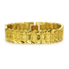 Deluxe 16mm brass inlaid CZ Bracelet Cuban Bracelet