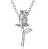 New Garden Rose Necklace S925 Sterling Silver Gold-plated Collarbone Necklace