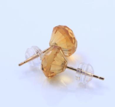 18K-Rose-Gold-Natural-Citrine-Stud-Earring-for-Women-Wedding-Engagement-Jewelry-5-28-Carats-Natural-Citrine-Crystal-Firework-Cut2